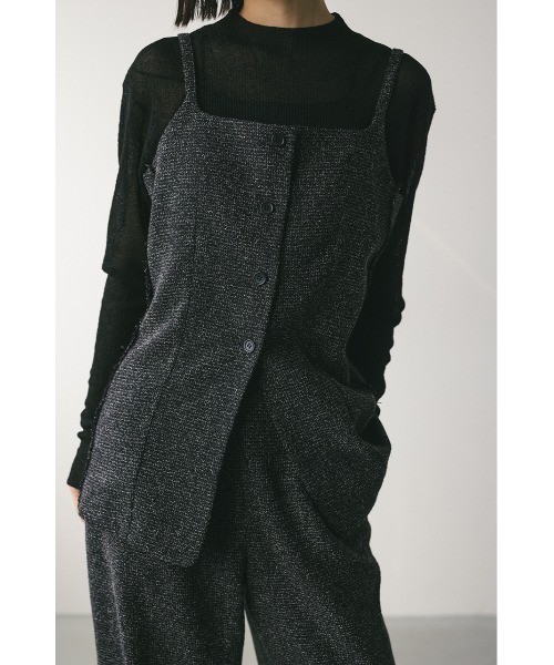 STYLEMIXER（スタイルミキサー）の「フリンジツイードベスト（ベスト・レディース・アイボリー/ブラック・FREE）」の2枚目の写真