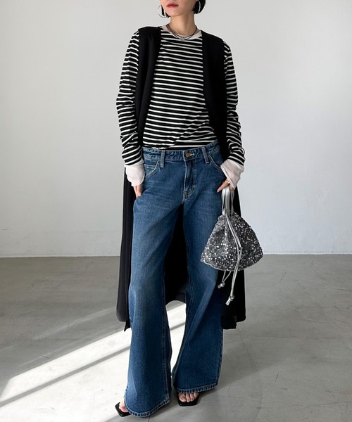 Doux archives(ドゥアルシーヴ)の「3WAY ZIPワンピ(ワンピース・レディース・ベージュ/ブラック・38)」の9枚目の写真