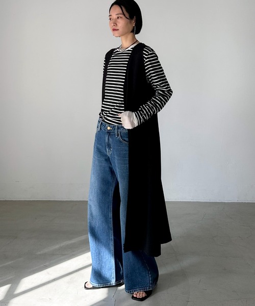 Doux archives(ドゥアルシーヴ)の「3WAY ZIPワンピ(ワンピース・レディース・ベージュ/ブラック・38)」の5枚目の写真