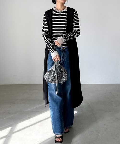 Doux archives(ドゥアルシーヴ)の「3WAY ZIPワンピ(ワンピース・レディース・ベージュ/ブラック・38)」の10枚目の写真