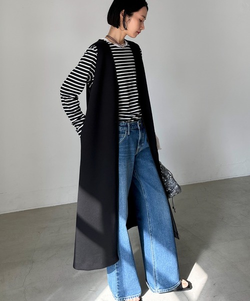 Doux archives(ドゥアルシーヴ)の「3WAY ZIPワンピ(ワンピース・レディース・ベージュ/ブラック・38)」の8枚目の写真