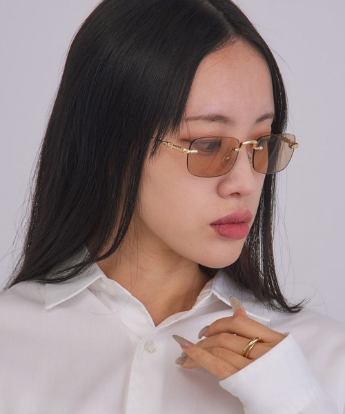 セール】【MAGASIN DE MODE Onjna】リムレスサングラス メガネ 韓国風