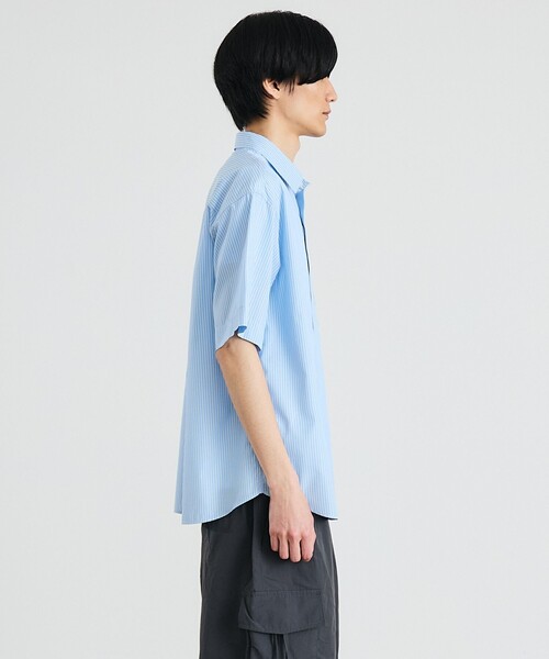City Ambient Products(シティアンビエントプロダクツ)の「City Ambient Products: レギュラーカラー ブロード オーバー シャツ (半袖)(Tシャツ/カットソー・メンズ・グリーン/ブラック/ライトブルー/ブルー・LARGE/MEDIUM/SMALL)」の11枚目の写真