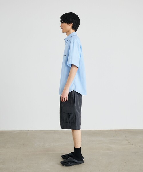 City Ambient Products(シティアンビエントプロダクツ)の「City Ambient Products: レギュラーカラー ブロード オーバー シャツ (半袖)(Tシャツ/カットソー・メンズ・グリーン/ブラック/ライトブルー/ブルー・LARGE/MEDIUM/SMALL)」の13枚目の写真