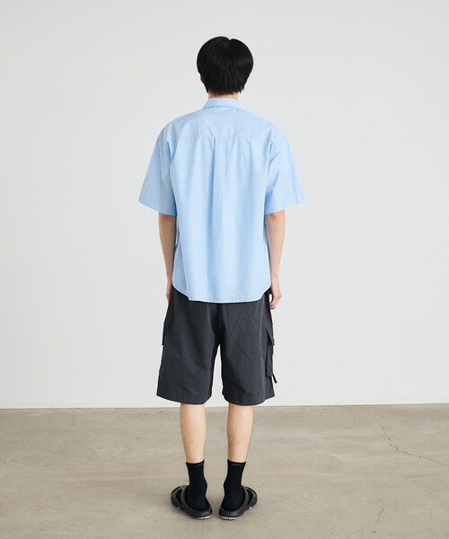 City Ambient Products(シティアンビエントプロダクツ)の「City Ambient Products: レギュラーカラー ブロード オーバー シャツ (半袖)(Tシャツ/カットソー・メンズ・グリーン/ブラック/ライトブルー/ブルー・LARGE/MEDIUM/SMALL)」の14枚目の写真
