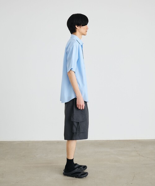 City Ambient Products(シティアンビエントプロダクツ)の「City Ambient Products: レギュラーカラー ブロード オーバー シャツ (半袖)(Tシャツ/カットソー・メンズ・グリーン/ブラック/ライトブルー/ブルー・LARGE/MEDIUM/SMALL)」の15枚目の写真