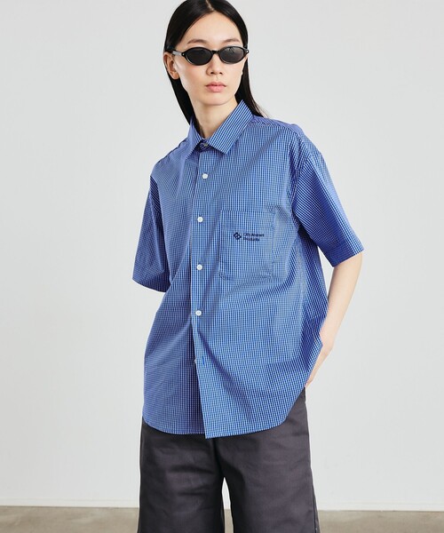 City Ambient Products(シティアンビエントプロダクツ)の「City Ambient Products: レギュラーカラー ブロード オーバー シャツ (半袖)(Tシャツ/カットソー・メンズ・グリーン/ブラック/ライトブルー/ブルー・LARGE/MEDIUM/SMALL)」の16枚目の写真