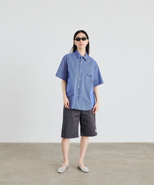 City Ambient Products(シティアンビエントプロダクツ)の「City Ambient Products: レギュラーカラー ブロード オーバー シャツ (半袖)(Tシャツ/カットソー・メンズ・グリーン/ブラック/ライトブルー/ブルー・LARGE/MEDIUM/SMALL)」の18枚目の写真