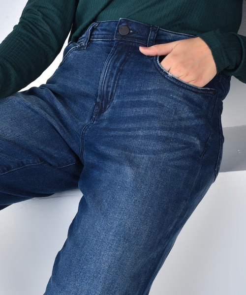 London Denim(ロンドンデニム)の「London Denim(Hampton)Ultra wide Buggy(デニムパンツ・レディース・ダークインディゴブルー/インディゴブルー・S/M/L/LL)」の7枚目の写真