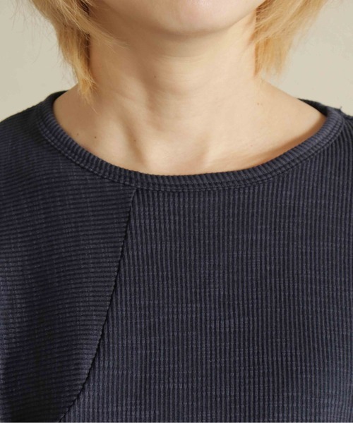 BITTOKO（ビットコ）の「定番ワッフル切替ロンT（Tシャツ/カットソー・レディース・サックスブルー/オレンジ/パープル/ネイビー/ホワイト・FREE）」の12枚目の写真