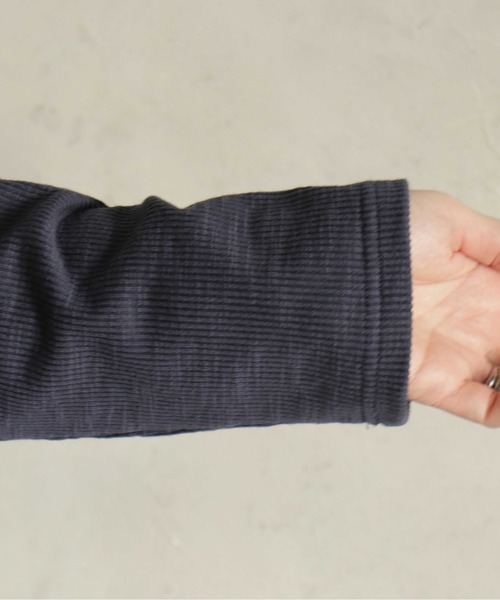 BITTOKO（ビットコ）の「定番ワッフル切替ロンT（Tシャツ/カットソー・レディース・サックスブルー/オレンジ/パープル/ネイビー/ホワイト・FREE）」の13枚目の写真