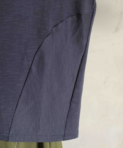 BITTOKO（ビットコ）の「定番ワッフル切替ロンT（Tシャツ/カットソー・レディース・サックスブルー/オレンジ/パープル/ネイビー/ホワイト・FREE）」の14枚目の写真