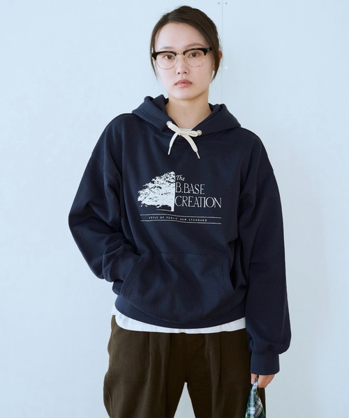 BROKEN BASE（ブロークンベース）の「B.BASEアソートフーディ（パーカー・メンズ・ネイビー/ブルー系/サックスブルー系2/ブラック系/グレー系/ネイビー系2/杢グレー・LARGE/MEDIUM/SMALL）」の5枚目の写真