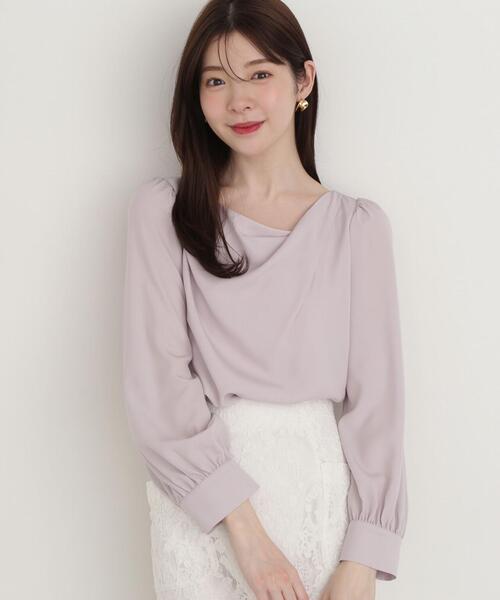 PROPORTION BODY DRESSING(プロポーションボディドレッシング)の「デコルテニュアンスブラウス / 1215110312(シャツ/ブラウス・レディース・グレー/ホワイト系その他/ブルー/イエロー・SMALL/MEDIUM)」の6枚目の写真