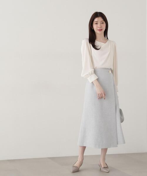 PROPORTION BODY DRESSING(プロポーションボディドレッシング)の「デコルテニュアンスブラウス / 1215110312(シャツ/ブラウス・レディース・グレー/ホワイト系その他/ブルー/イエロー・SMALL/MEDIUM)」の19枚目の写真