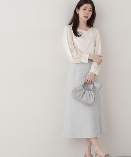 PROPORTION BODY DRESSING(プロポーションボディドレッシング)の「デコルテニュアンスブラウス / 1215110312(シャツ/ブラウス・レディース・グレー/ホワイト系その他/ブルー/イエロー・SMALL/MEDIUM)」の20枚目の写真