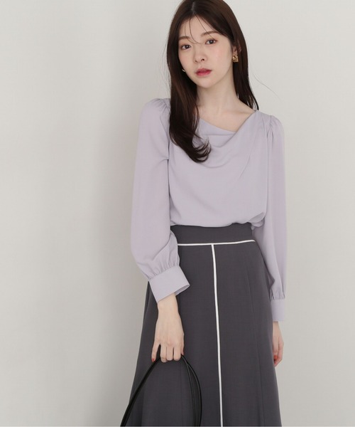 PROPORTION BODY DRESSING（プロポーションボディドレッシング）の「デコルテニュアンスブラウス / 1215110312（シャツ/ブラウス・レディース・グレー/ホワイト系その他/ブルー/イエロー・SMALL/MEDIUM）」の22枚目の写真