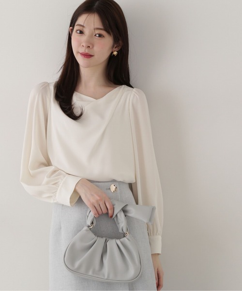 PROPORTION BODY DRESSING（プロポーションボディドレッシング）の「デコルテニュアンスブラウス / 1215110312（シャツ/ブラウス・レディース・グレー/ホワイト系その他/ブルー/イエロー・SMALL/MEDIUM）」の17枚目の写真