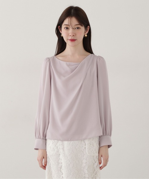 PROPORTION BODY DRESSING（プロポーションボディドレッシング）の「デコルテニュアンスブラウス / 1215110312（シャツ/ブラウス・レディース・グレー/ホワイト系その他/ブルー/イエロー・SMALL/MEDIUM）」の9枚目の写真