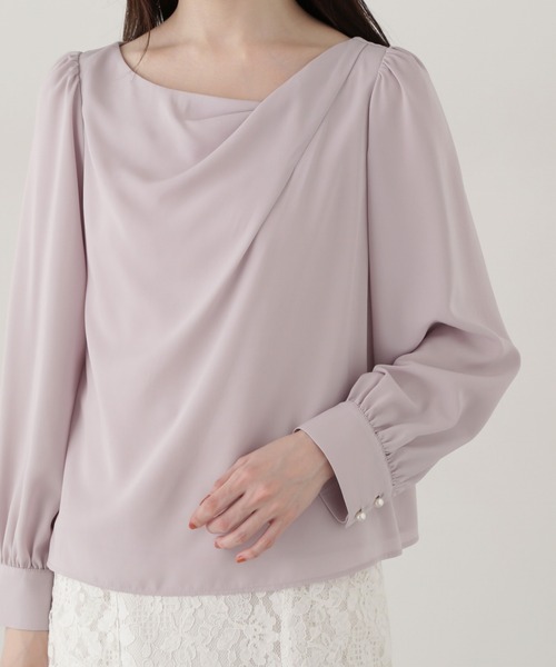 PROPORTION BODY DRESSING（プロポーションボディドレッシング）の「デコルテニュアンスブラウス / 1215110312（シャツ/ブラウス・レディース・グレー/ホワイト系その他/ブルー/イエロー・SMALL/MEDIUM）」の12枚目の写真