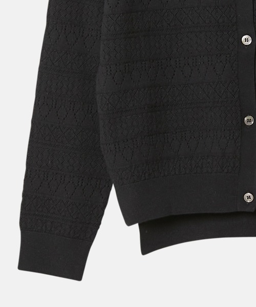LE CIEL BLEU(ルシェルブルー)の「コンパクトニットカーディガン / Compact Knit Cardigan(カーディガン/ボレロ・レディース・ライトイエロー/ライトグレー/ブラック・36)」の7枚目の写真