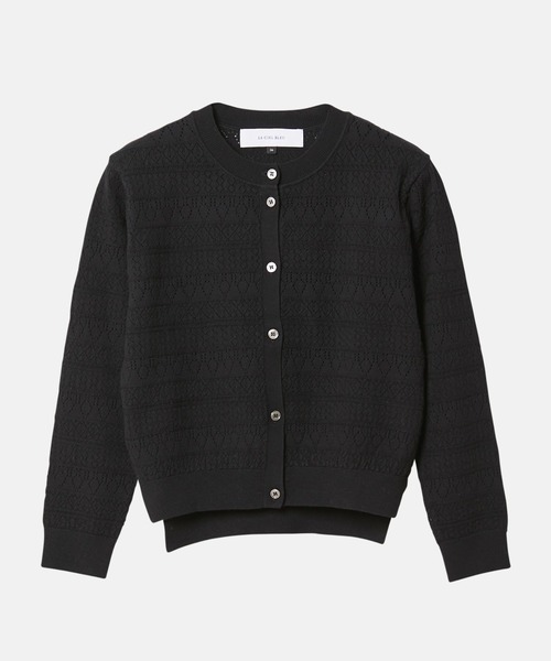 LE CIEL BLEU(ルシェルブルー)の「コンパクトニットカーディガン / Compact Knit Cardigan(カーディガン/ボレロ・レディース・ライトイエロー/ライトグレー/ブラック・36)」の5枚目の写真