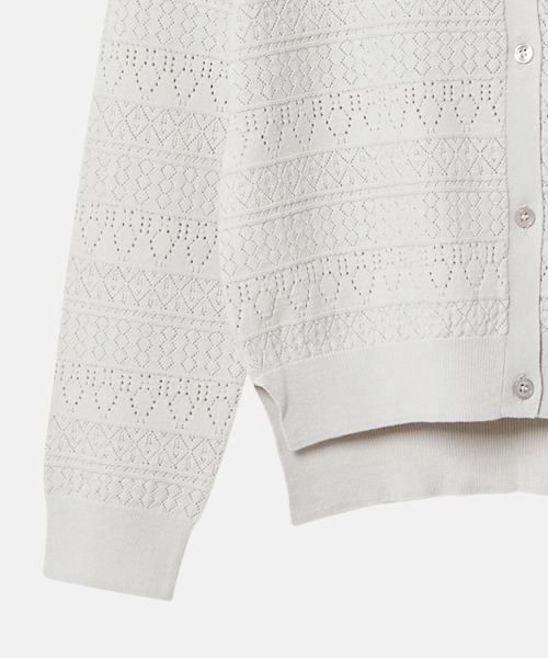 LE CIEL BLEU(ルシェルブルー)の「コンパクトニットカーディガン / Compact Knit Cardigan(カーディガン/ボレロ・レディース・ライトイエロー/ライトグレー/ブラック・36)」の16枚目の写真