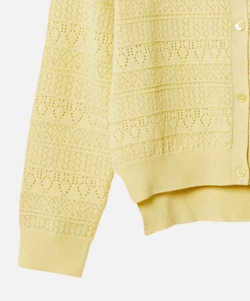 LE CIEL BLEU(ルシェルブルー)の「コンパクトニットカーディガン / Compact Knit Cardigan(カーディガン/ボレロ・レディース・ライトイエロー/ライトグレー/ブラック・36)」の17枚目の写真