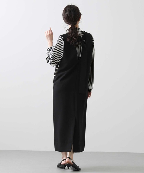 anana（アナナ）の「サイドパールＶネックジャンバースカート（ワンピース・レディース・ブラック・FREE）」の16枚目の写真