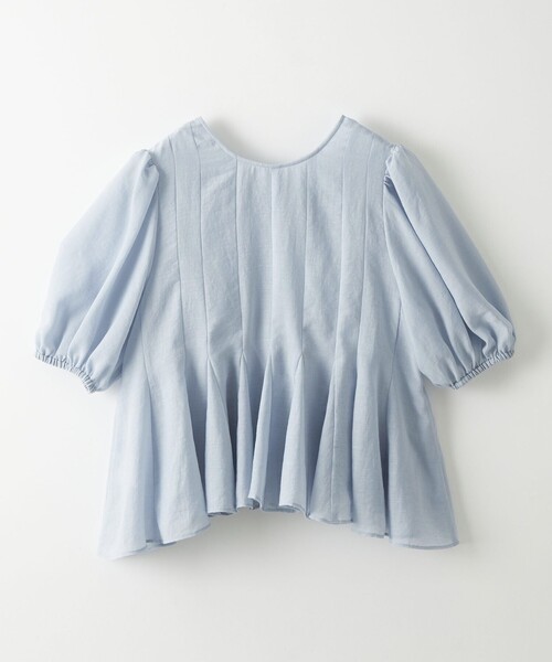 EMMEL REFINES（エメルリファインズ）の「＜EMMEL REFINES＞EM スパンボイル タック 2WAY ブラウス（シャツ/ブラウス・レディース・オフホワイト/ライトブルー・FREE）」の10枚目の写真