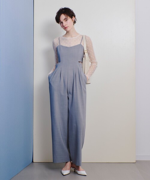 allureville（アルアバイル）の「幾何柄チュールトップス（Tシャツ/カットソー・レディース・オフホワイト/ブラック・2）」の6枚目の写真