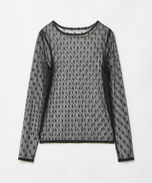 allureville（アルアバイル）の「幾何柄チュールトップス（Tシャツ/カットソー・レディース・オフホワイト/ブラック・2）」の14枚目の写真