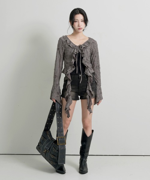 THE ONENESS フリルカーディガン フリルニットカーディガン – WEGO ONLINE STORE
