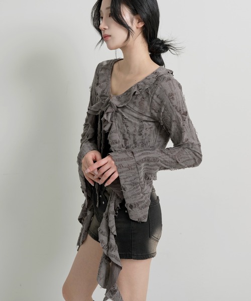 PCI パルレシフォン フリルカーディガンジャケット Jersey frill cardigan ジャージフリルカーディガン