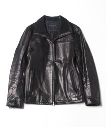 ラウンジリザード　ブラックレザー ジャケット ブランド古着】LOUNGE LIZARD｜ラウンジリザードのジャケット