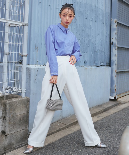 Narcissus（ナルシス）の「【Original】ロゴカラーシャツ/刺繍ロゴ《動画あり》（シャツ/ブラウス・レディース・ブルー/グリーン/ホワイト・FREE）」の18枚目の写真