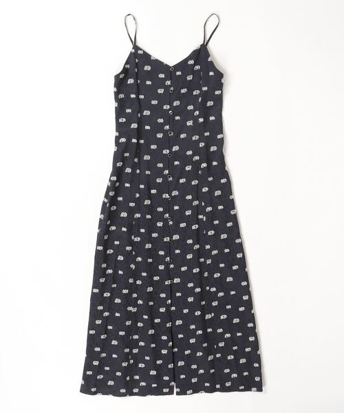 THE SHINZONE（ザ　シンゾーン）の「THE SHINZONE SIMON DOTS JACQUARD DRESS 25SMSOP01（ドレス・レディース・ネイビー・34/36）」の4枚目の写真