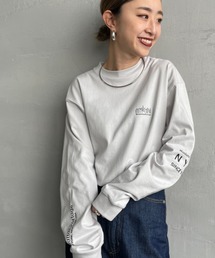 [MANHATTAN PORTAGE/マンハッタンポーテージ] ワンポイントスカイラインロゴ 袖プリントロンT