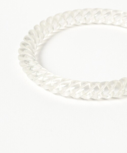 BEAMS BOY（ビームスボーイ）の「ツイスト クリア バングル（バングル/リストバンド・レディース・ホワイト・ONE SIZE）」の3枚目の写真