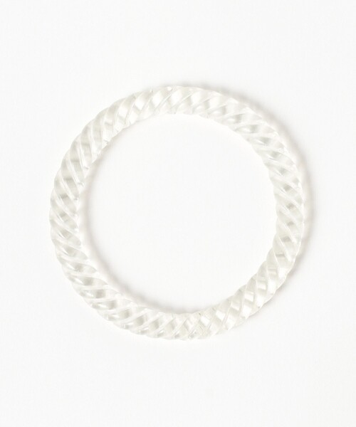 BEAMS BOY（ビームスボーイ）の「ツイスト クリア バングル（バングル/リストバンド・レディース・ホワイト・ONE SIZE）」の4枚目の写真