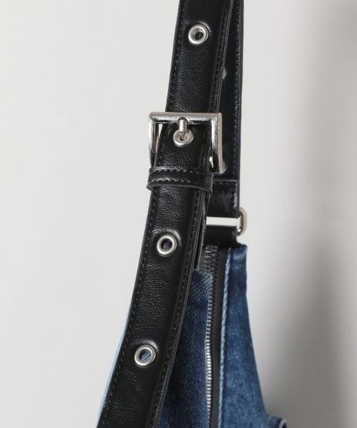 JEANASIS（ジーナシス）の「マルチポケットデニムワンショルダー/450709（ショルダーバッグ・レディース・ブルー系その他/ブラック系その他・FREE）」の11枚目の写真