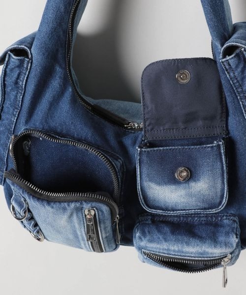 diesel マルチポケットデニムショルダーバッグ 1DR XS デニムショルダーバッグXS｜マルチカラー｜ウィメンズ