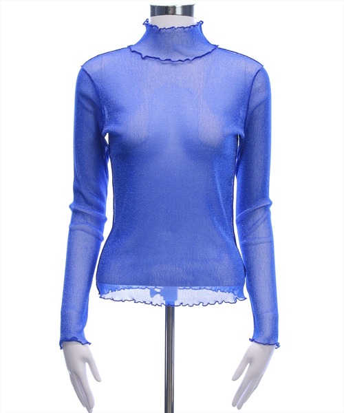 clear（クリア）の「ラメシアートップス[着回し抜群 レイヤード カジュアル] ≪再入荷≫（Tシャツ/カットソー・レディース・ベージュ系その他/ホワイト系その他/オフホワイト/ライトグレー/ミント/ブラック系その他/ブルー/ピンク・F）」の15枚目の写真