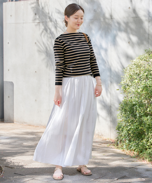 IENA✨SEATTLE度詰めボーダーボートネックニット SEATTLE度詰めボーダーボートネックニット（ニット／セーター