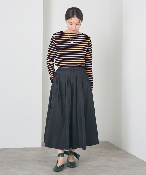 追加》SEATTLE度詰めボーダーボートネックニット（ニット/セーター