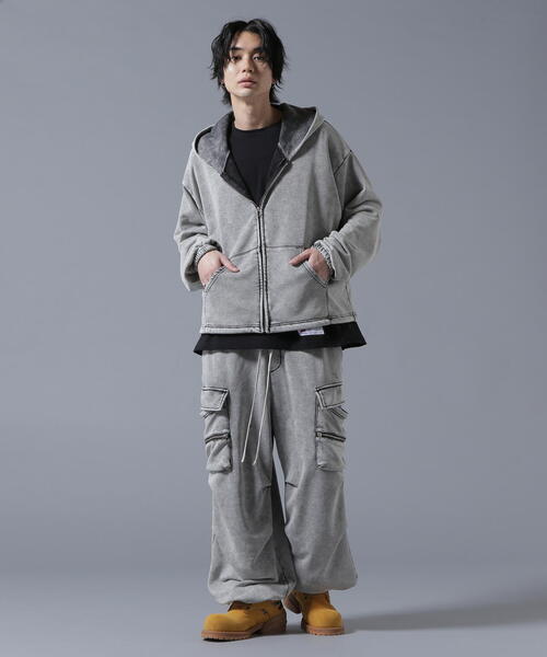 DANKE SCHON(ダンケシェーン)の「【WEB&DEPOT限定】DankeSchon/ダンケシェーン/SWEAT SHORT ZIPHOODIE(パーカー・レディース・グレー/ブラック・L/M/S)」の9枚目の写真