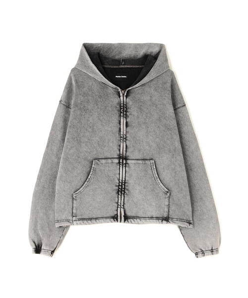 DANKE SCHON(ダンケシェーン)の「【WEB&DEPOT限定】DankeSchon/ダンケシェーン/SWEAT SHORT ZIPHOODIE(パーカー・レディース・グレー/ブラック・L/M/S)」の2枚目の写真