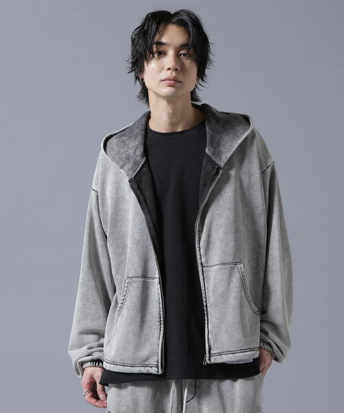 DANKE SCHON(ダンケシェーン)の「【WEB&DEPOT限定】DankeSchon/ダンケシェーン/SWEAT SHORT ZIPHOODIE(パーカー・レディース・グレー/ブラック・L/M/S)」の7枚目の写真