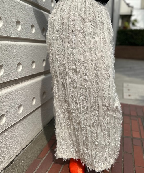 美品✨Deuxieme Classe　CARIAGGI Knit スカート セール】 ラッフルズマーメイドスカート （ミニ・ひざ丈スカート