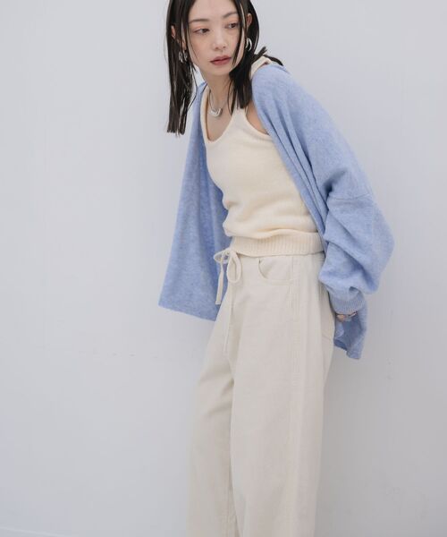 kivi(キヴィ)の「topper cardigan(カーディガン/ボレロ・レディース・ライトグレー/ブルー/ナチュラル・FREE)」の14枚目の写真